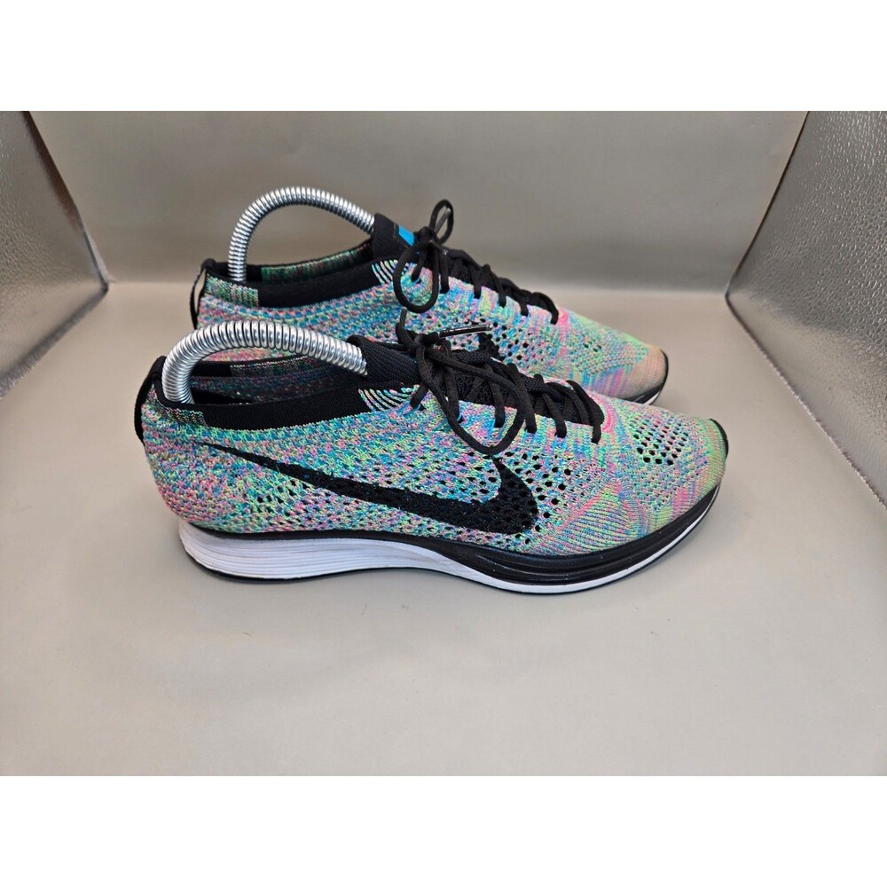 Nike Flyknit Racer Shoes Men's 6.5 Multicolor Road Running Athletic Gym Sneakers